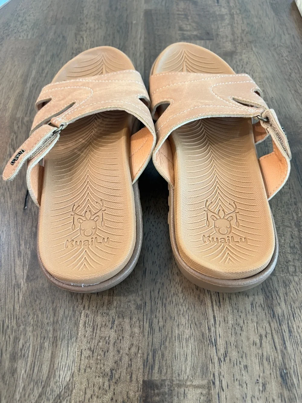 KuaiLu Comfort Slide Sandals Adjustable Strap Lightweight Cushion Footbed 11 - Picture 6 of 8